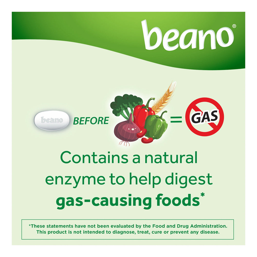 Beano Food Enzyme Dietary Supplement Tablets - 30 Each