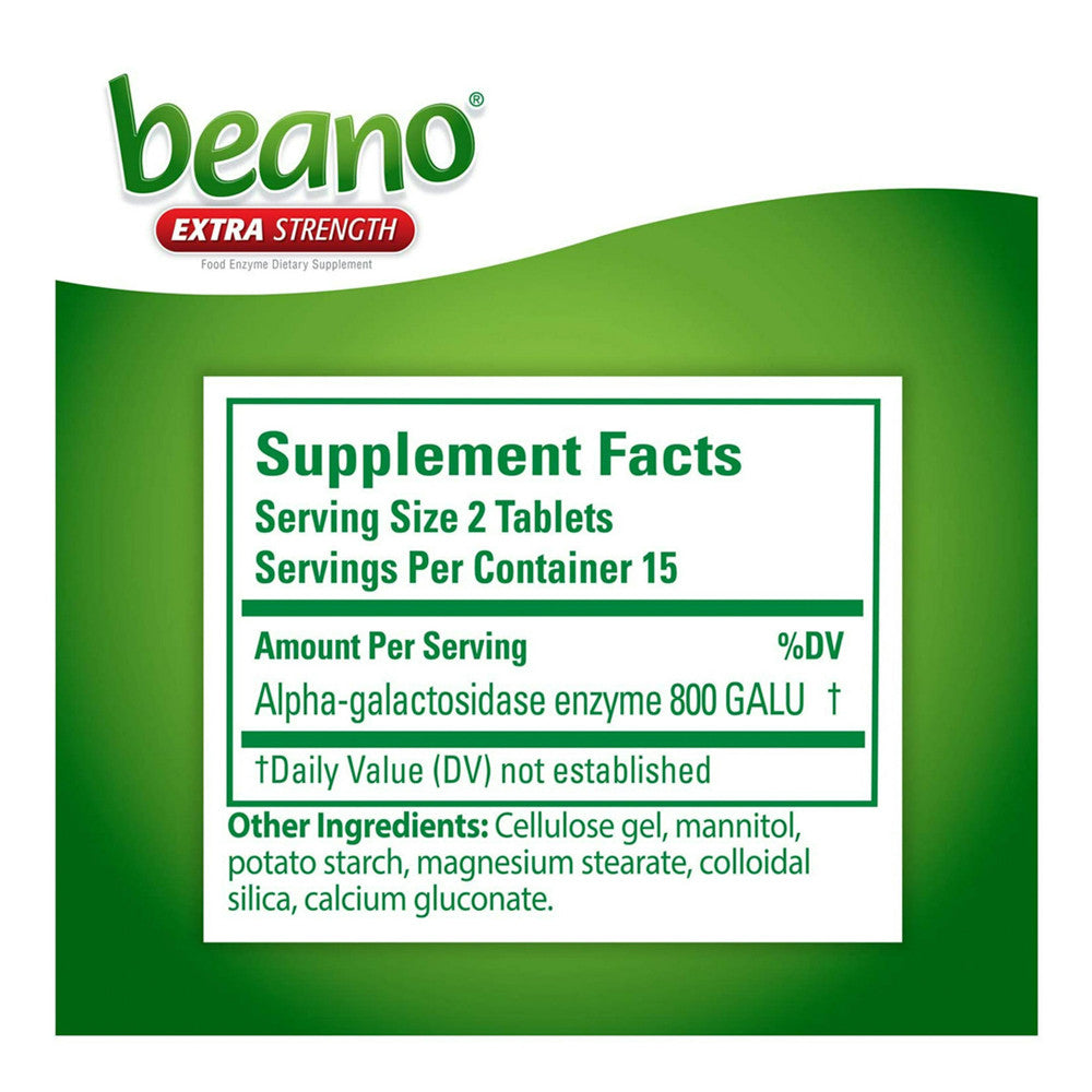 Beano Food Enzyme Dietary Supplement Tablets - 30 Each