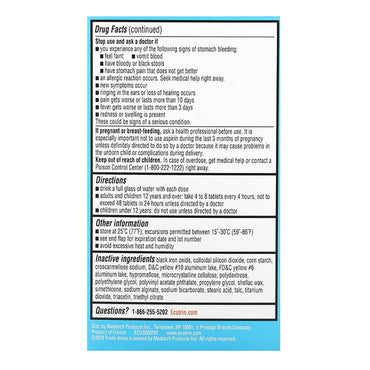 Ecotrin Safety Coated Aspirin 81 Mg Low Strength Tablets - 365 Ea