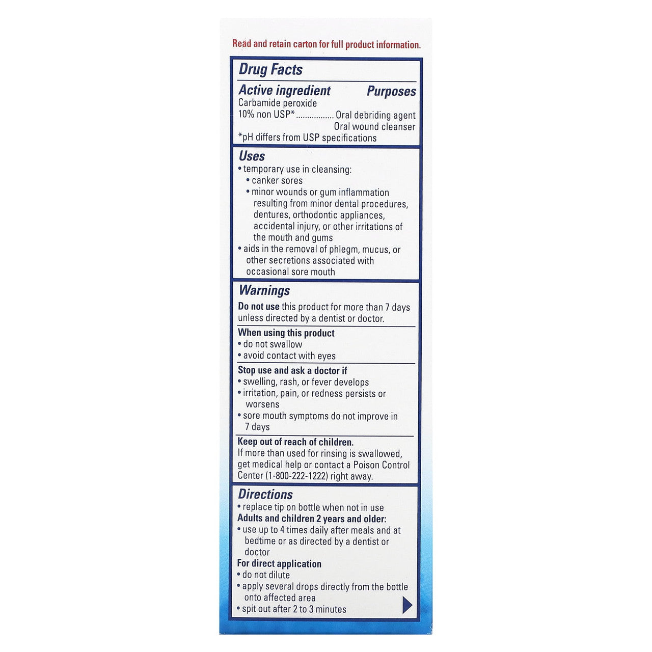 Gly-Oxide Liquid Antiseptic Oral Cleanser Mouthwash - 2 Fl Oz