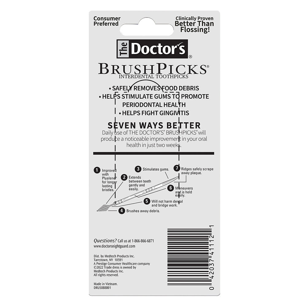 The Doctors Brush Picks To Remove Plaque And Food Particles - 120 Ea