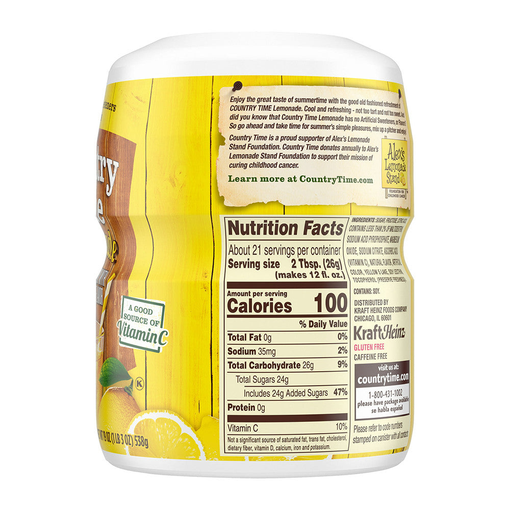 Country Time Lemonade Drink Mix Canister, 19 Oz