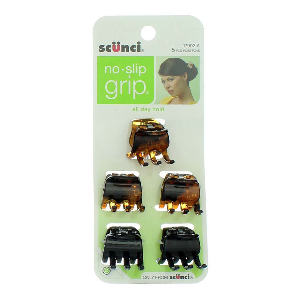 Scunci No Slip Grip Jaw Clips, 5 Ea