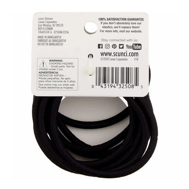 Scunci Extra Thick Hair Elastic Bands, 10 Ea