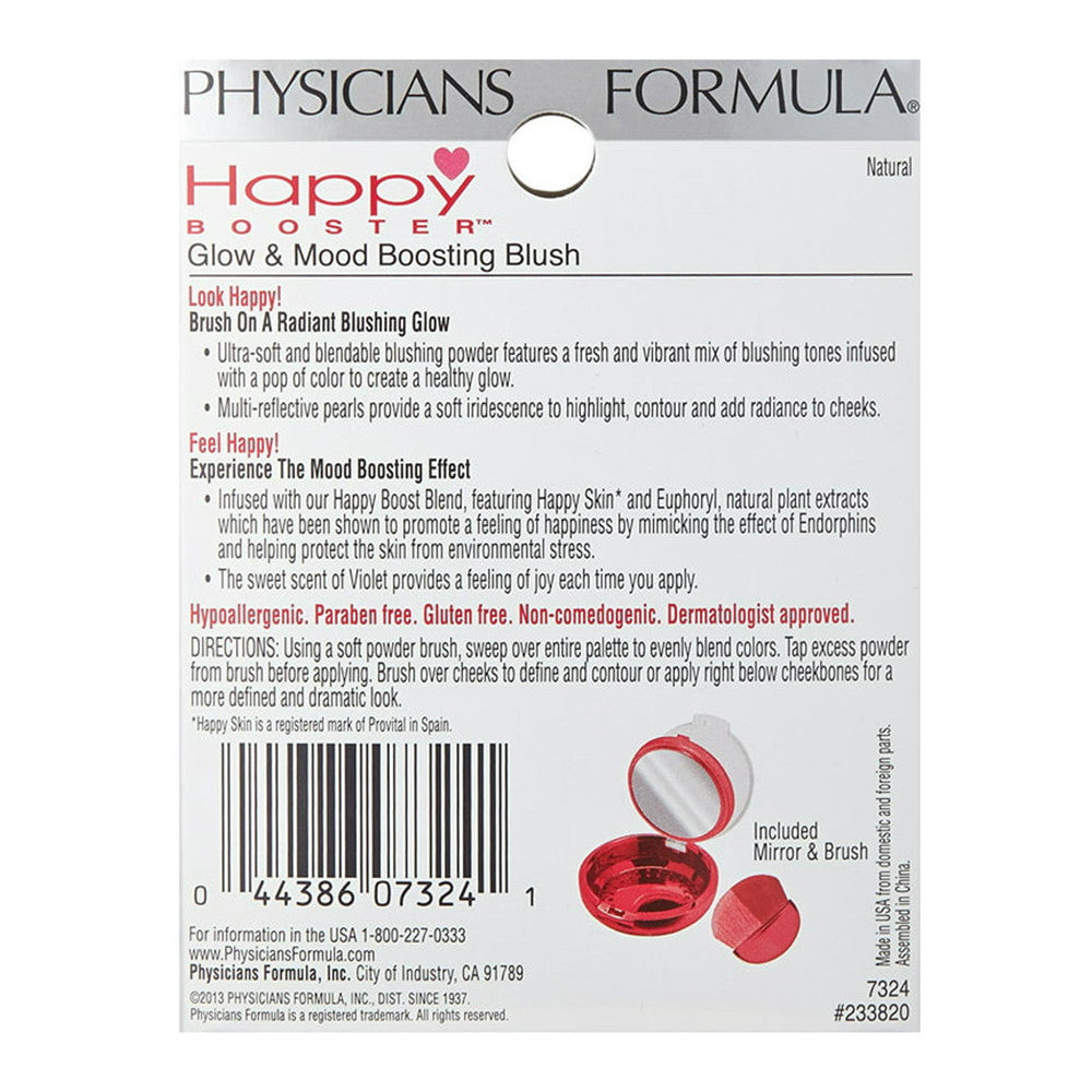 Physicians Formula Happy Booster Glow And Mood Boosting Blush, Natural, 0.24 Oz
