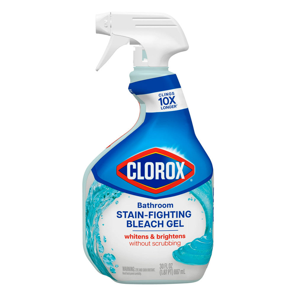 Clorox Bathroom Bleach Gel Multi Surface Cleaner Spray, 30 Oz