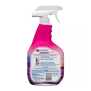 Clorox Scentiva Multi Surface Cleaner, Tuscan Lavender and Jasmine, Bleach Free, 32 Oz