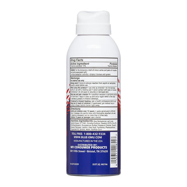 Blue Emu Continuous Back Pain Relief Spray, Odor Relief, 4 Oz