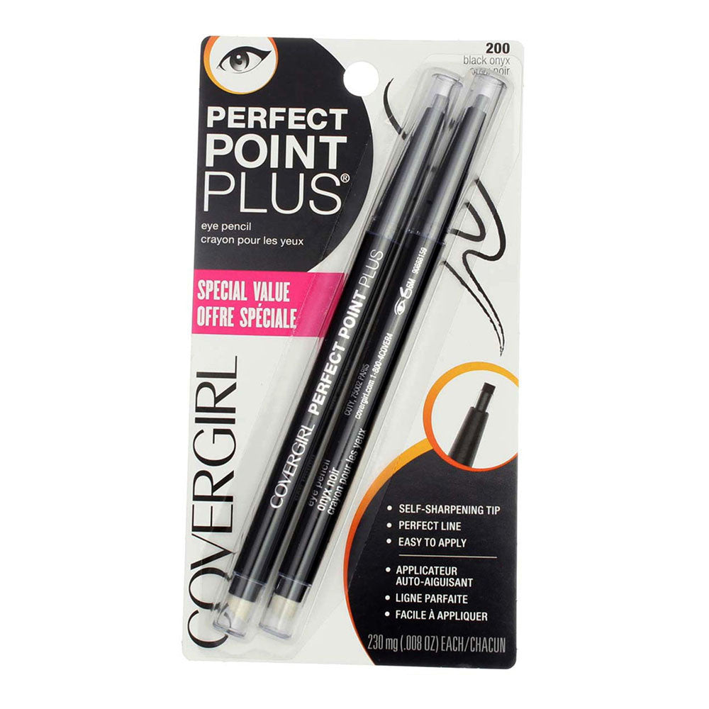 Cover Girl Perfect Point Plus Eyeliner, 200 Black Onyx, 2 Ea