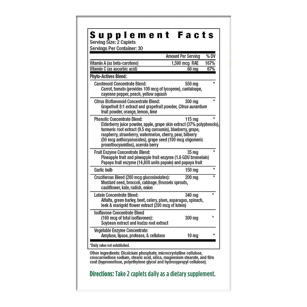 Super Juice Vegetable, Fruit And Botanical Daily Multi Phyto-Nutrient Formula, 60 Caplets