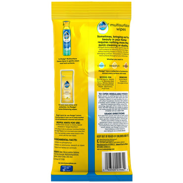 Pledge Clean And Dust Multi Surface Wipes, 25 Ea
