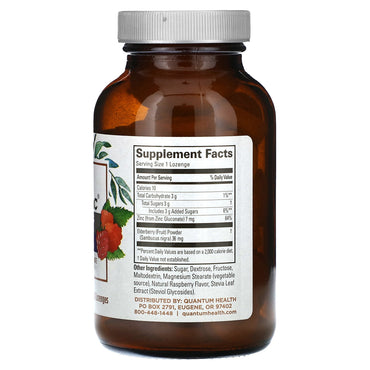 Quantum Health Thera Zinc Lozenges, Elderberry, 60 Ea