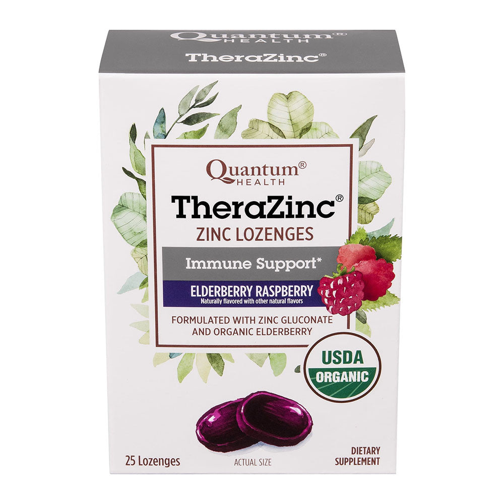 Quantum Thera Zinc Lozenges Cough Relief, Elderberry, 25 Ea