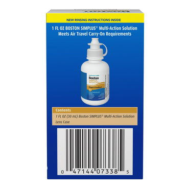 Boston Simplus Multi Action Contact Lens Solution, Travel Kit By Bausch And Lomb - 1 Oz