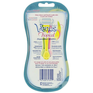 Gillette Venus Tropical Multicolor Disposable Razors, 3 Ea