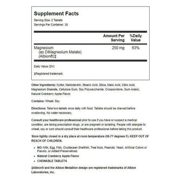 Natrol High Absorption Magnesium Chew Tablets, 60 Ea