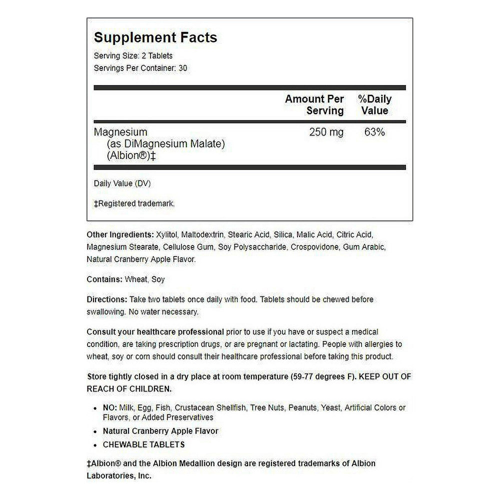 Natrol High Absorption Magnesium Chew Tablets, 60 Ea