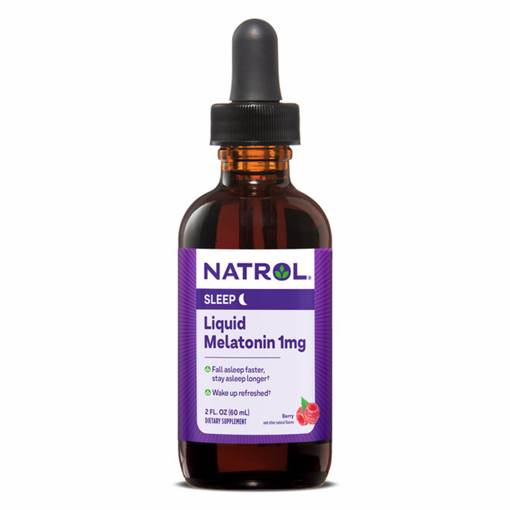 Natrol Melatonin 1 Mg Liquid Natural Berry Flavor, 2 Oz