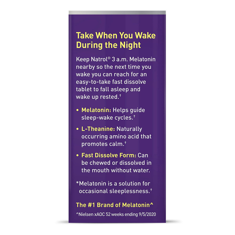 Natrol Melatonin Fast Dissolve 3 Mg Sleep Supplement Tablets, 60 Ea
