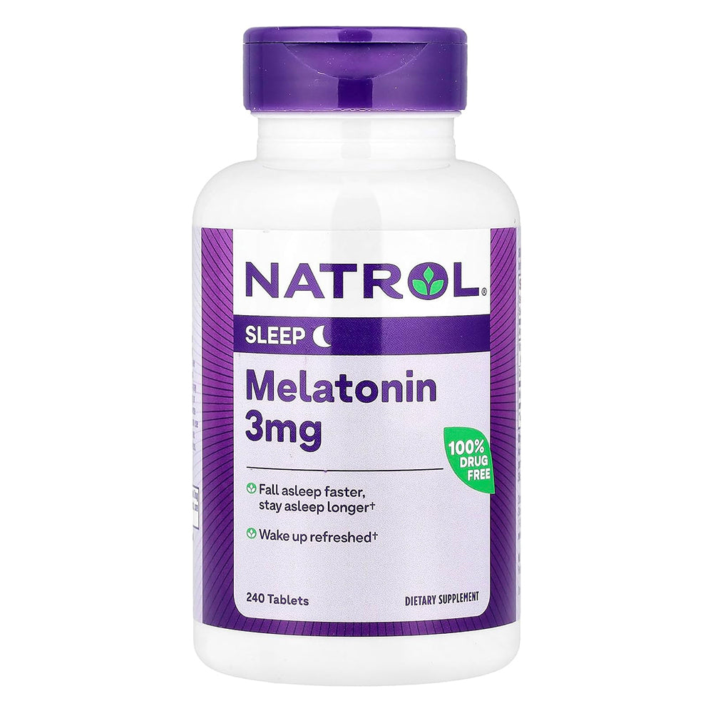 Natrol Melatonin 3mg for Faster and Longer Sleep Tablets 240 Ea
