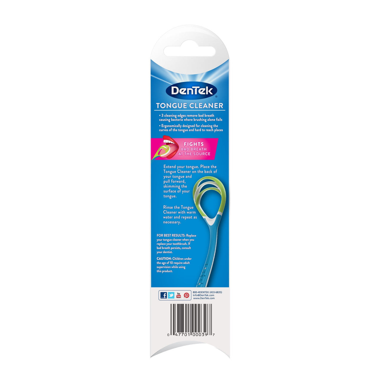 Dentek Breath Remedy, Comfort Clean, Tongue Cleaner 1 Ea
