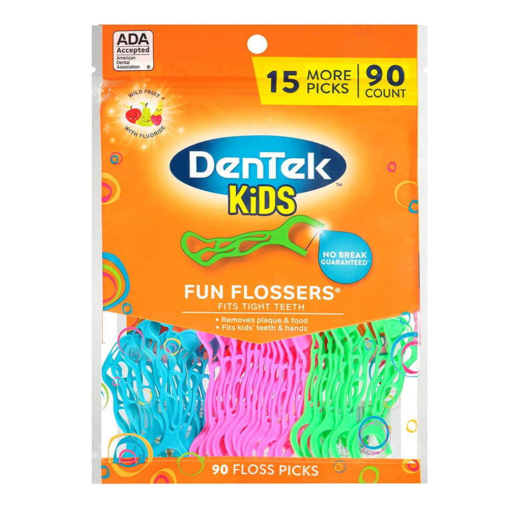 DenTek Kids Fun Flossers Floss Picks, 90 Ea