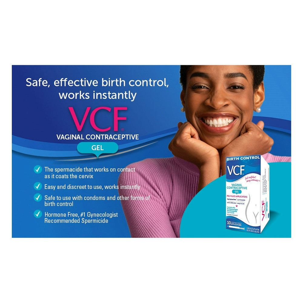 VCF vaginal Contraceptive Gel for Prevention of Pregnancy, 10 EA