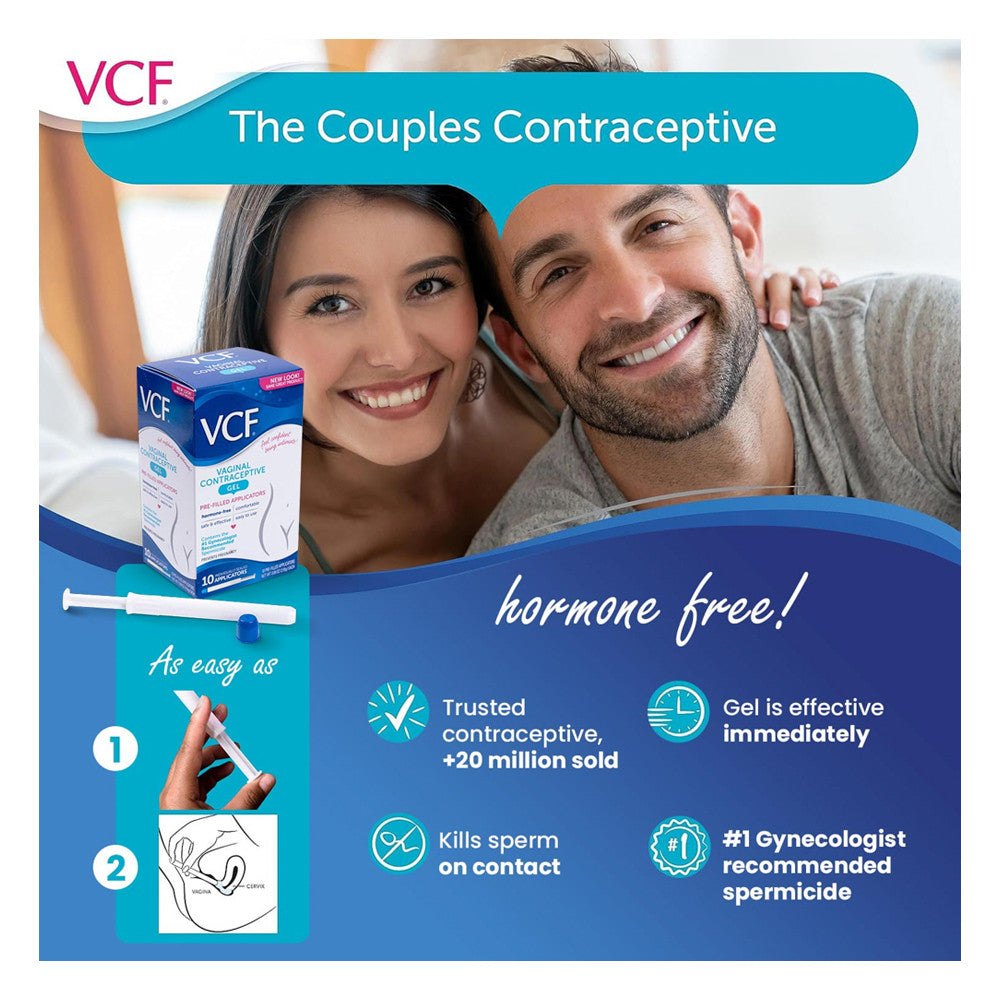 VCF vaginal Contraceptive Gel for Prevention of Pregnancy, 10 EA