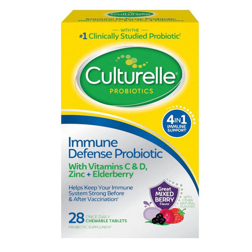 Culturelle Immune Defense Probiotic Chewables for Immune Support and Gut Health 28Ea