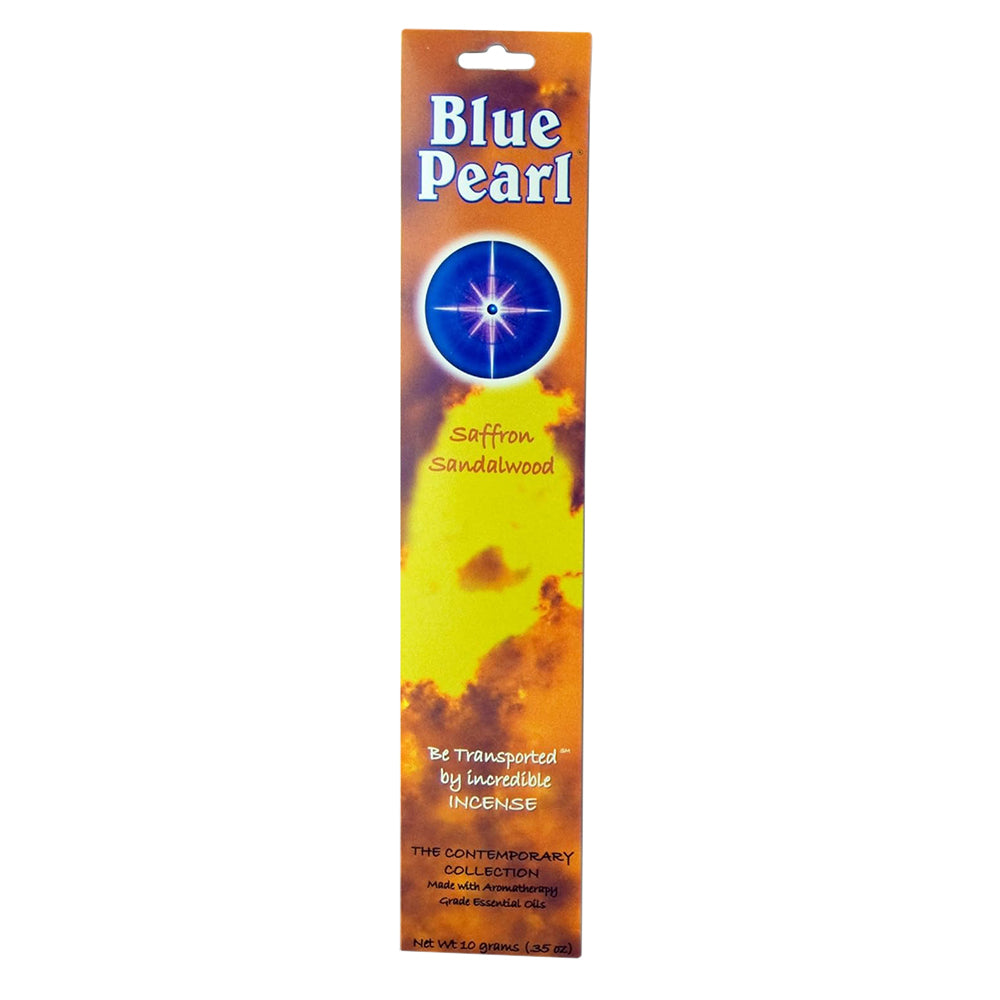 Blue Pearl Contemporary Collection Saffron Sandalwood Incense Aromatic Warming 0.35Oz (10g)