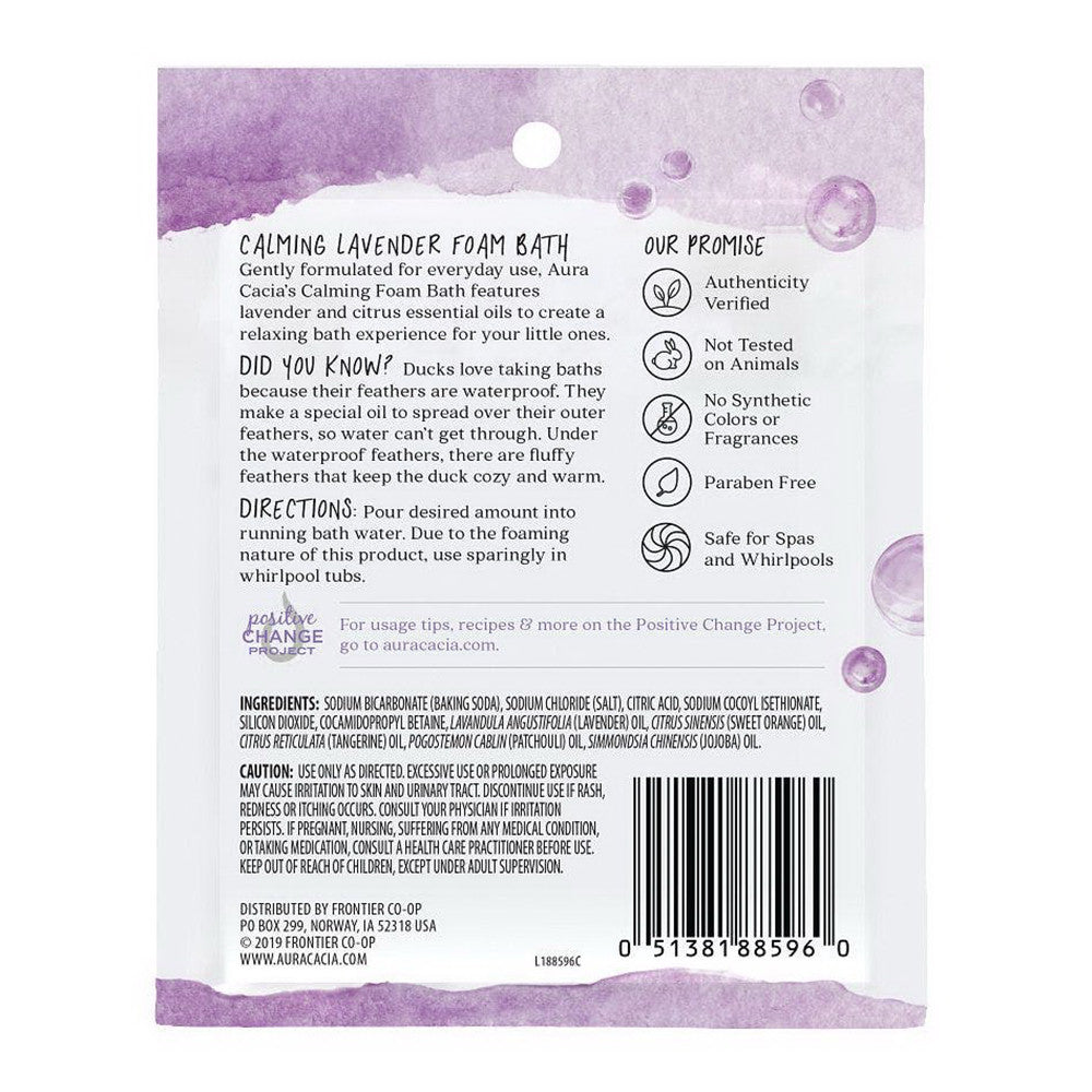 Aura Cacia Calming Lavender Foam Bath For Kids, 2.5 Oz