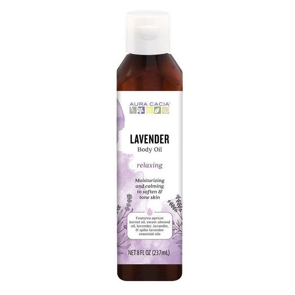 Aura Cacia Aromatherapy Bath, Body And Massage Oil, Lavender Harvest, 8 oz
