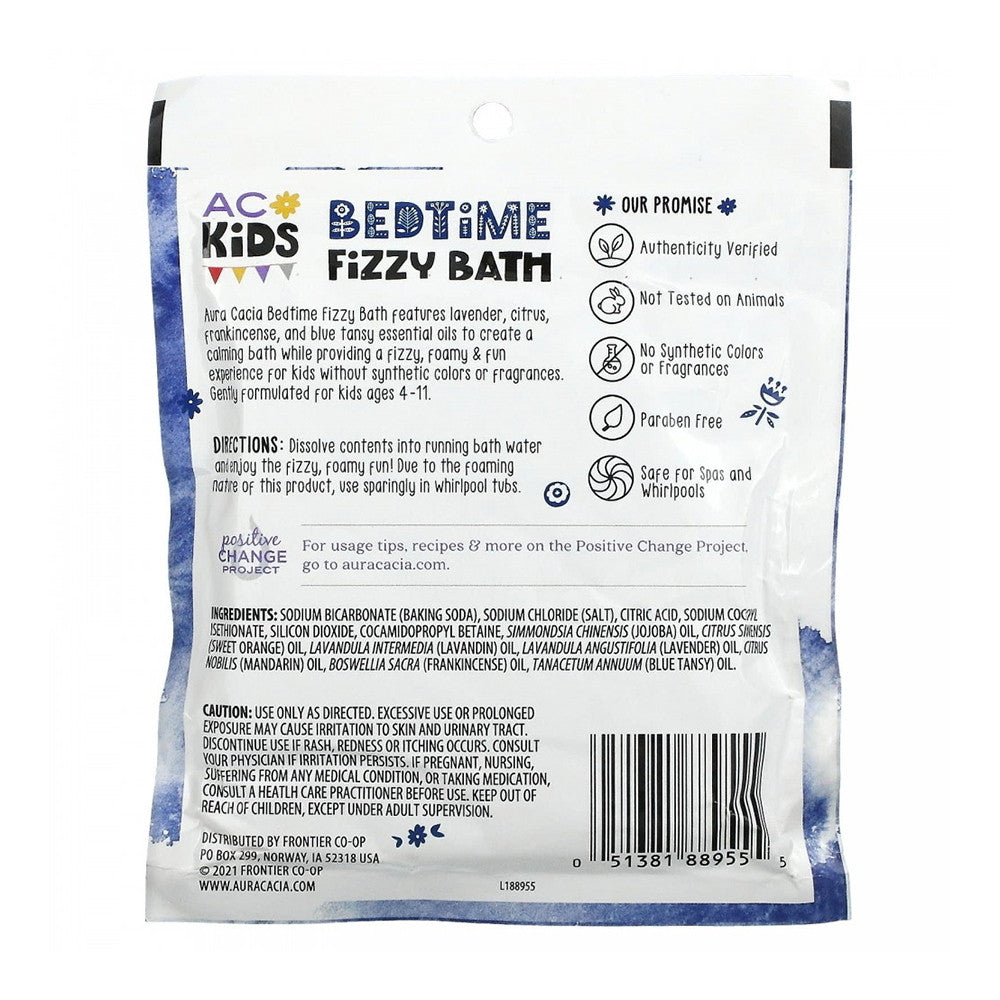 Aura Cacia Kids Bedtime Fizzy Bath Powder, 2.5 Oz