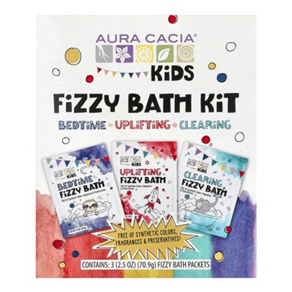 Aura Cacia Kids Fizzy Bath Kit Fun Bath Time 2.5Oz (70.9g)