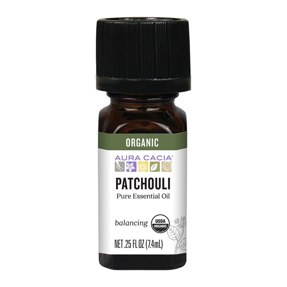 Aura Cacia Aromatherapy 100% Organic Essential Oil, Patchouli, 0.25 Oz