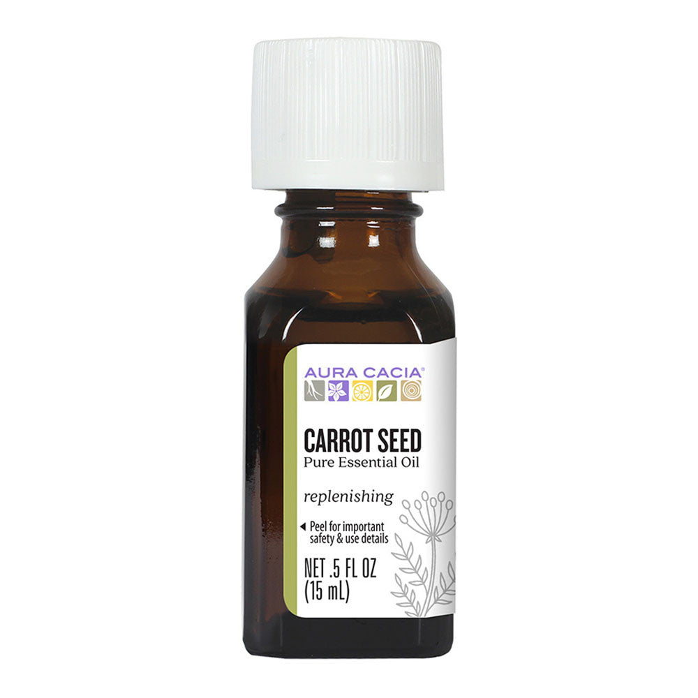 Aura Cacia Essential Carrot Seed Oil Anti Aging Replenishing, 0.5 Oz