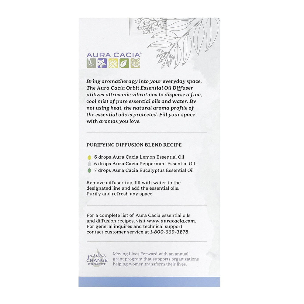 Aura Cacia Orbit Usb Ultrasonic Essential Oil Diffuser, 1 Ea