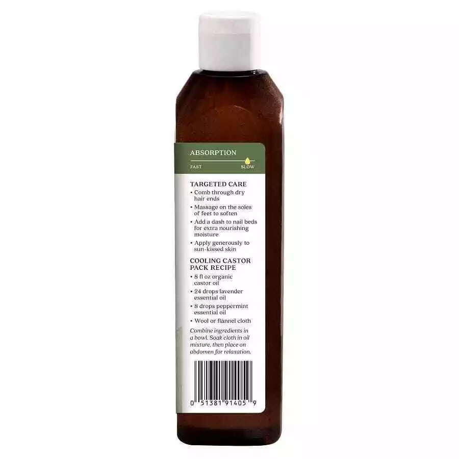 Aura Cacia Organic Skin Care Castor Oil, 16 oz