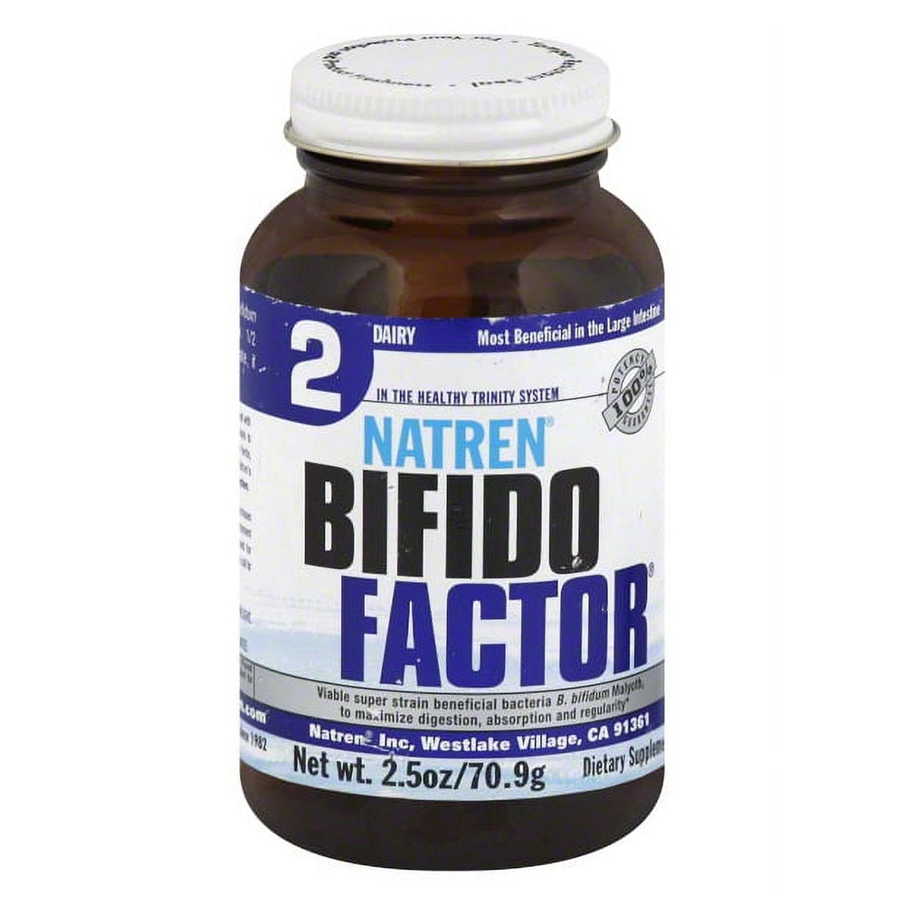 Natren Bifido Factor 2 Probiotic Dairy Free Powder, 2.5 Oz