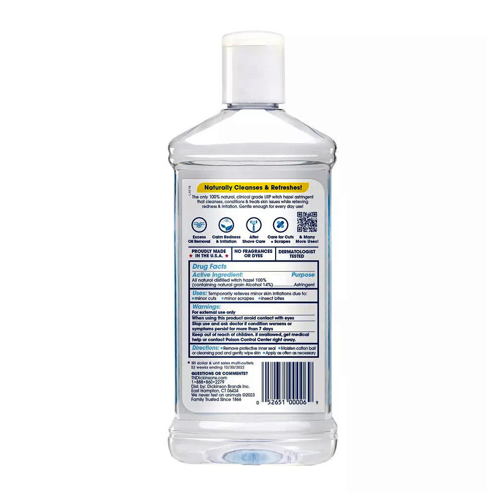 Dickinsons Witch Hazel All Natural Astringent, 16 Oz