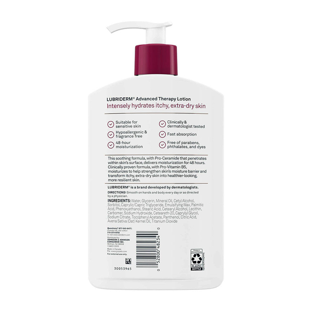 Lubriderm Advanced Therapy Moisturizing Lotion For Extra Dry Skin, 16 Oz