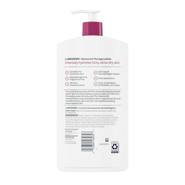Lubriderm Advanced Therapy Moisturizing Lotion, Vitamin E, 24 Oz