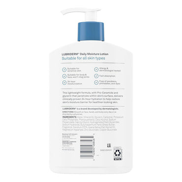 Lubriderm Daily Moisture Lotion Lightly Scented with Shea Butter and Glycerin, 16 Oz