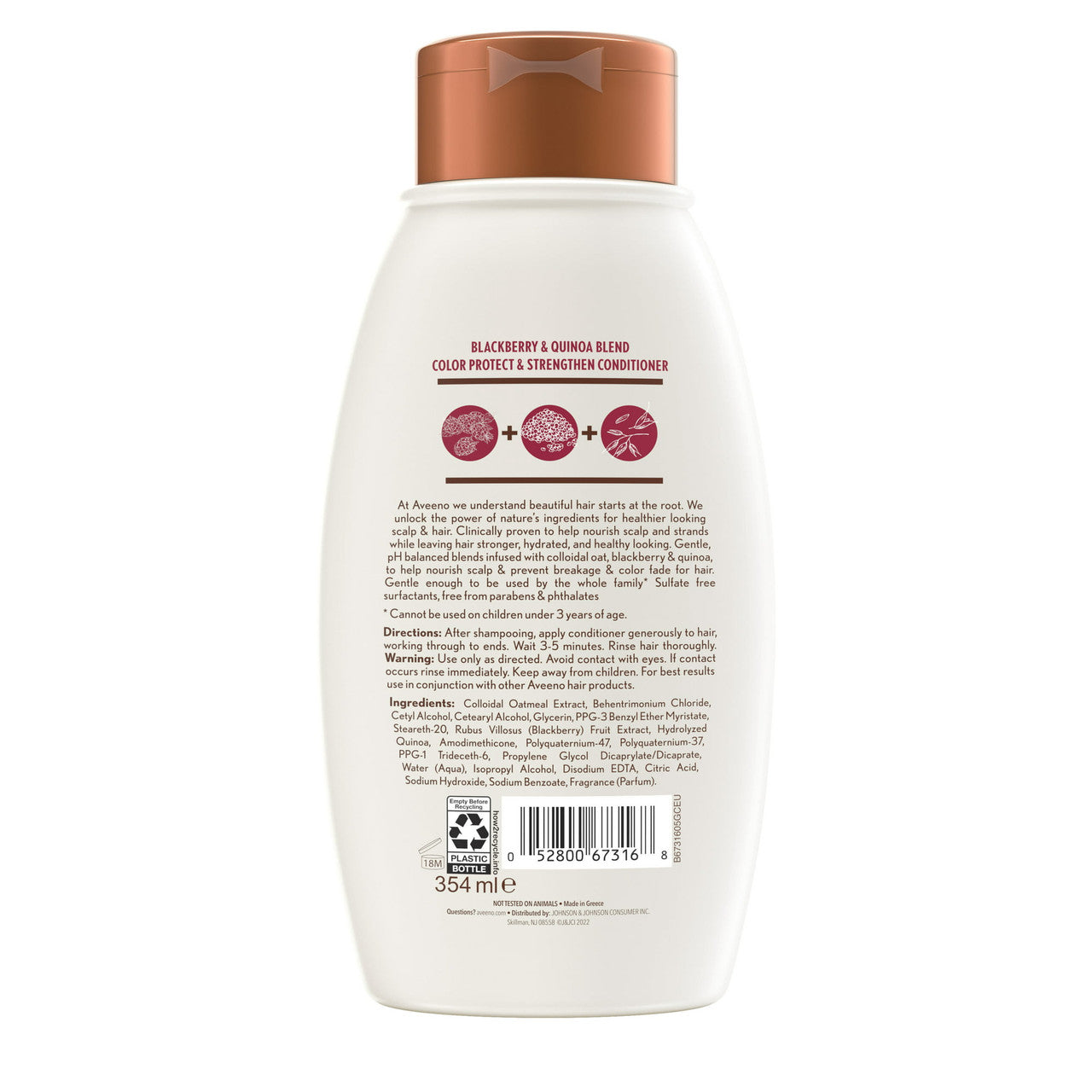 Aveeno Conditioner Blackberry Quinoa Protein Blend, 12 Oz