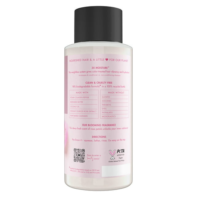 Love Beauty and Planet Blooming Color Sulfate Free Shampoo, Murumuru Butter and Rose, 13.5 Oz