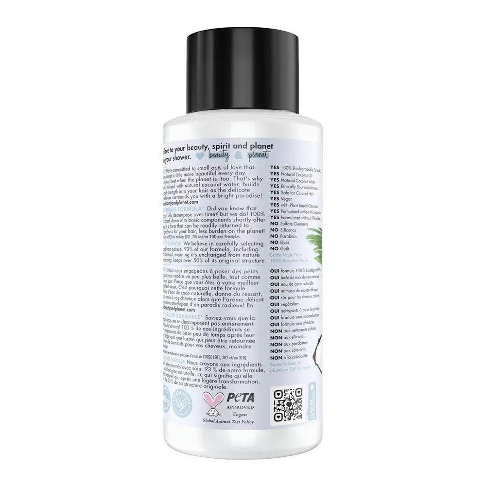 Love Beauty and Planet Volume and Bounty Sulfate Free Shampoo, Coconut Water and Mimosa Flower, 13.5 Oz