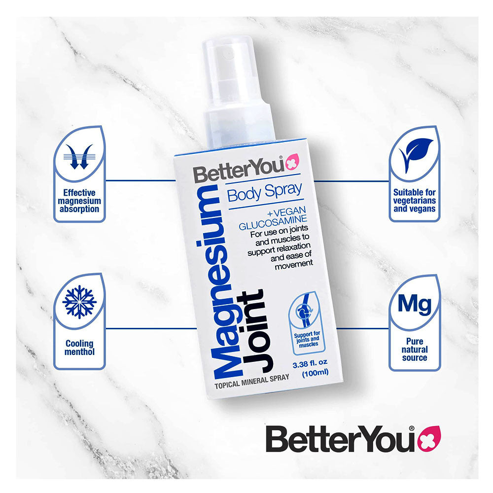 BetterYou Magnesium Joint Body Spray, 3.38 Oz