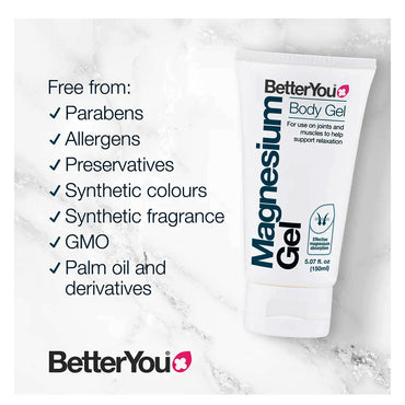 BetterYou Magnesium Body Gel for Joints and Muscles, 5.07 Oz