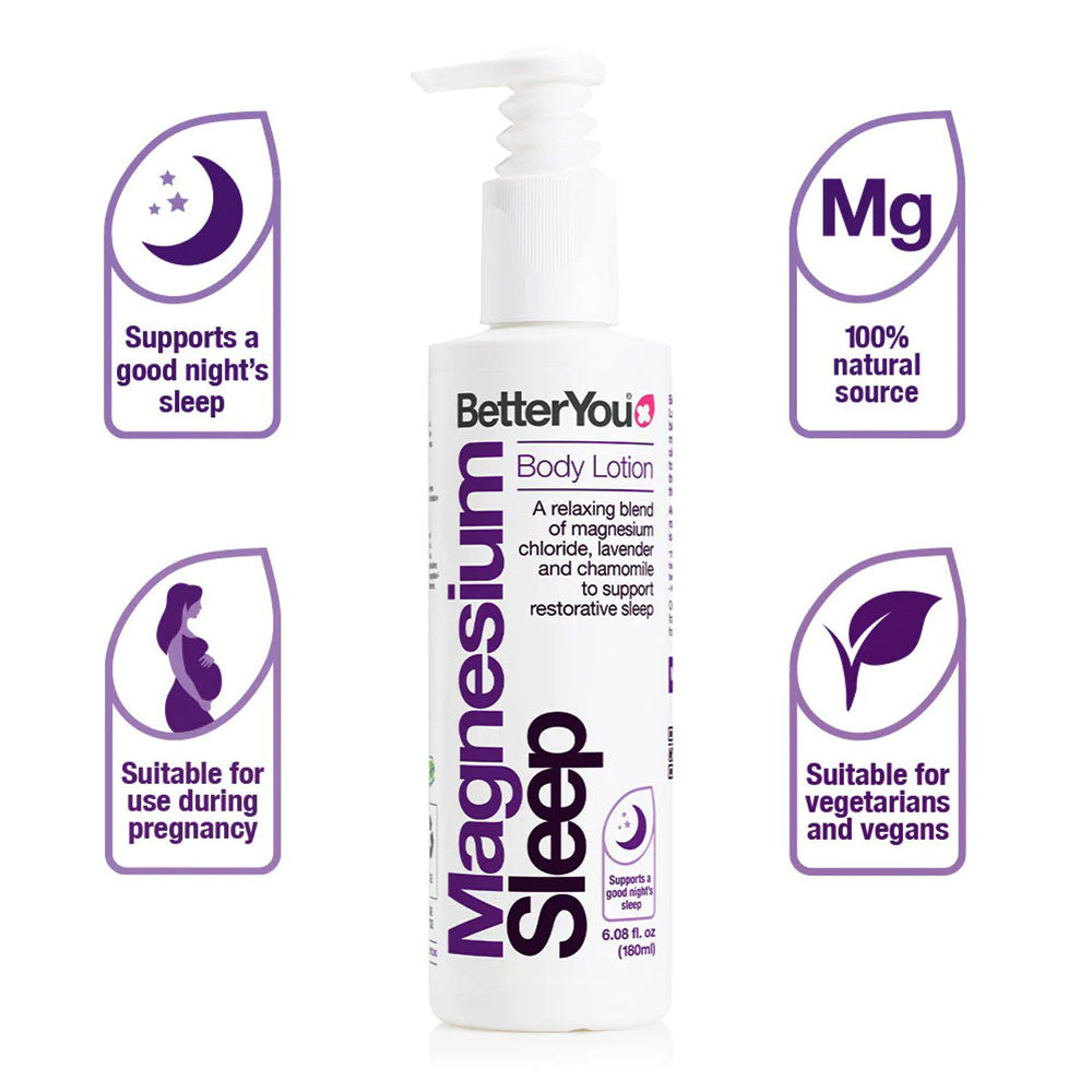 BetterYou Magnesium Sleep Body Lotion for Sleep Support, 6.08 Oz
