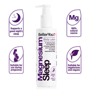 BetterYou Magnesium Sleep Body Lotion for Sleep Support, 6.08 Oz